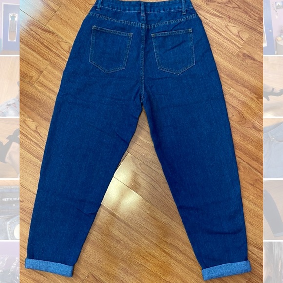 Dark wash high waisted baggy mom jeans - Picture 2 of 8